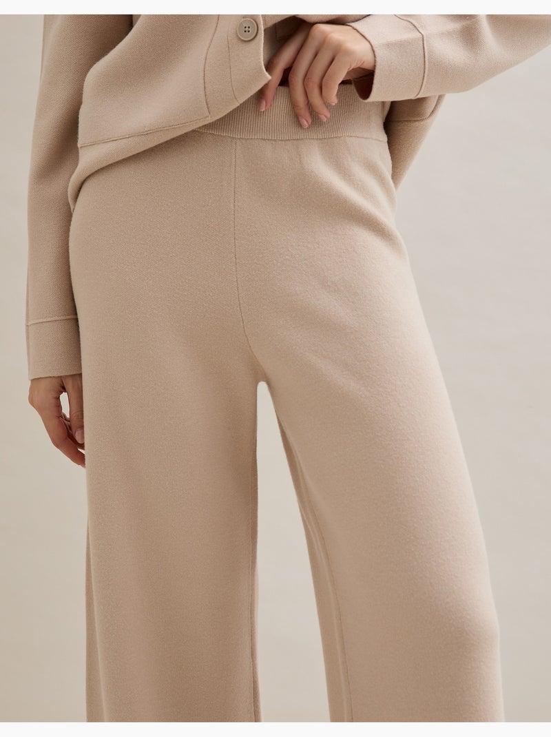 Pantalon en maille, MO Fashion Beige - Kiabi