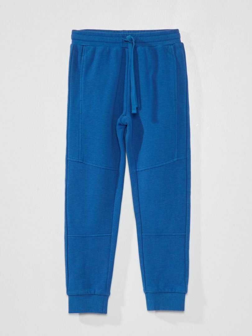 Pantalon en maille ottoman Bleu - Kiabi