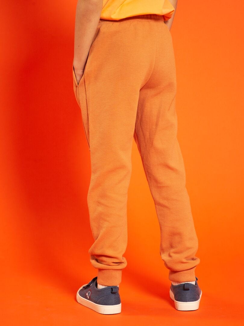 Pantalon en maille ottoman Orange - Kiabi