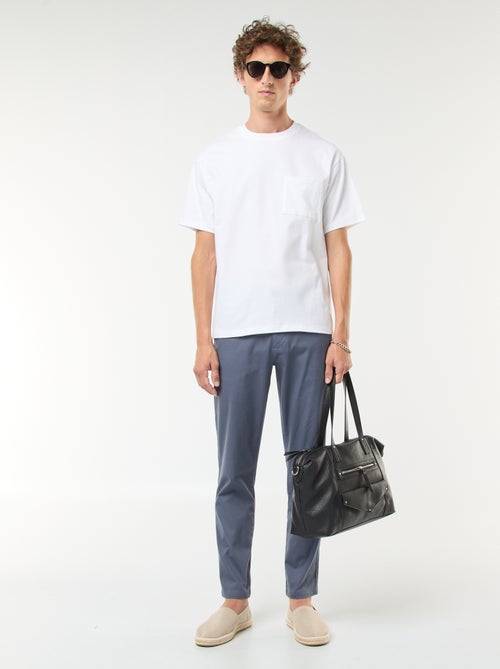 Pantalon en maille piquée uni - Kiabi