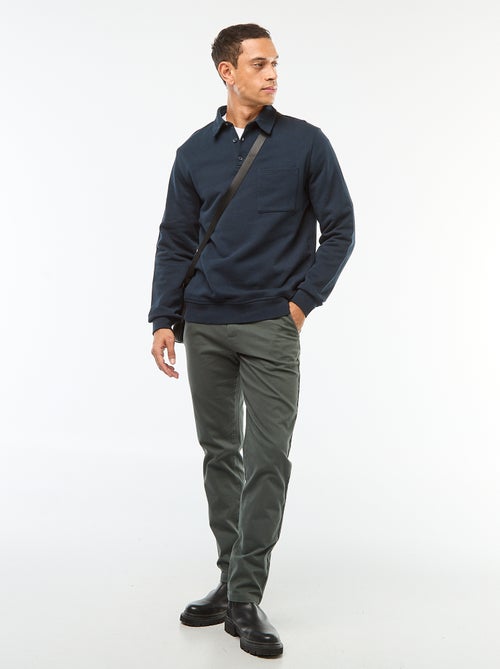 Pantalon en maille piquée uni - Kiabi