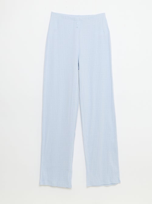 Pantalon en maille pointelle - Kiabi