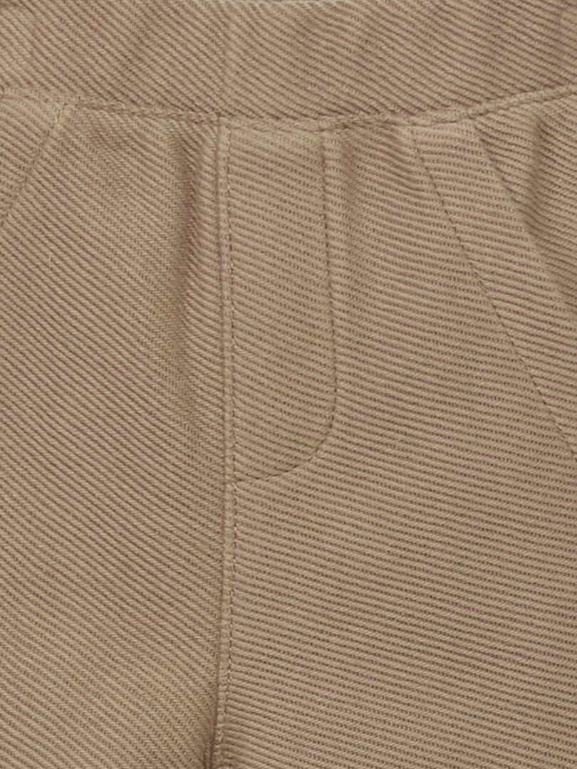 Pantalon en maille sergé gris beige - Kiabi