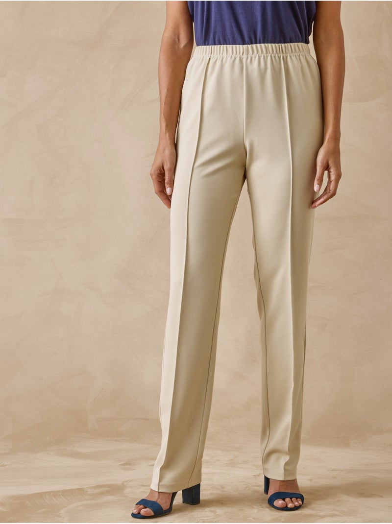 Pantalon en maille stature - d'1,60m - DAXON Beige - Kiabi