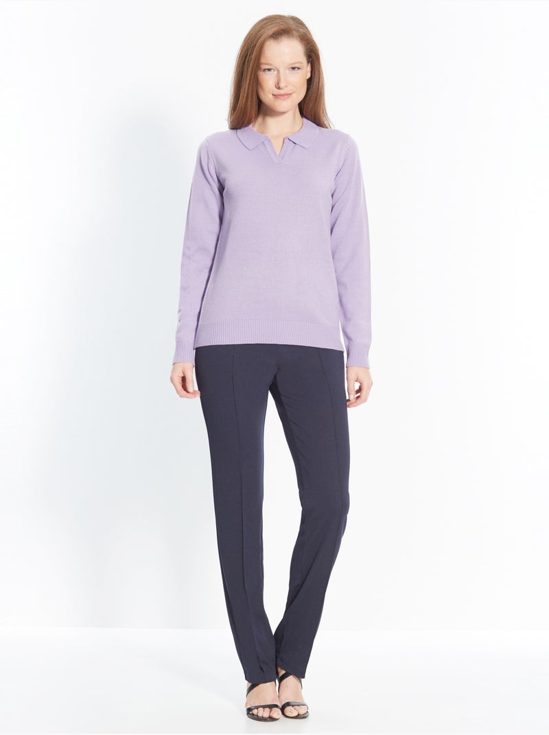 Pantalon en maille stature - d'1,60m - DAXON Bleu marine - Kiabi