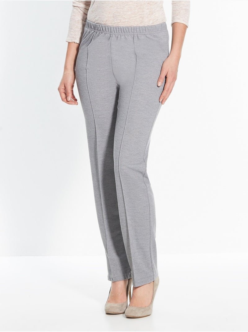 Pantalon en maille stature - d'1,60m - DAXON Gris - Kiabi
