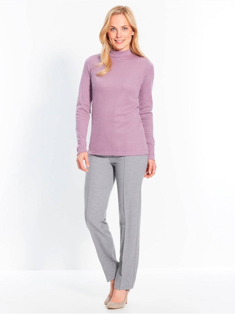 Pantalon en maille stature - d'1,60m - DAXON Gris - Kiabi