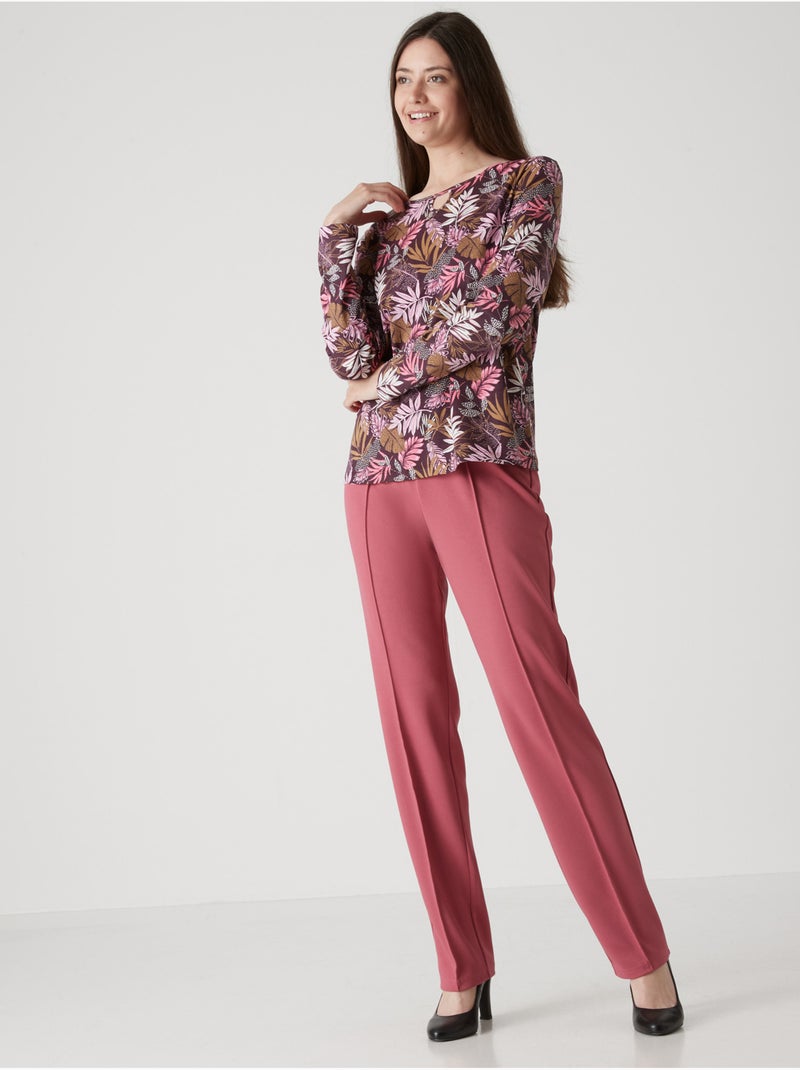 Pantalon en maille stature + d'1,60m - DAXON Bois de rose - Kiabi