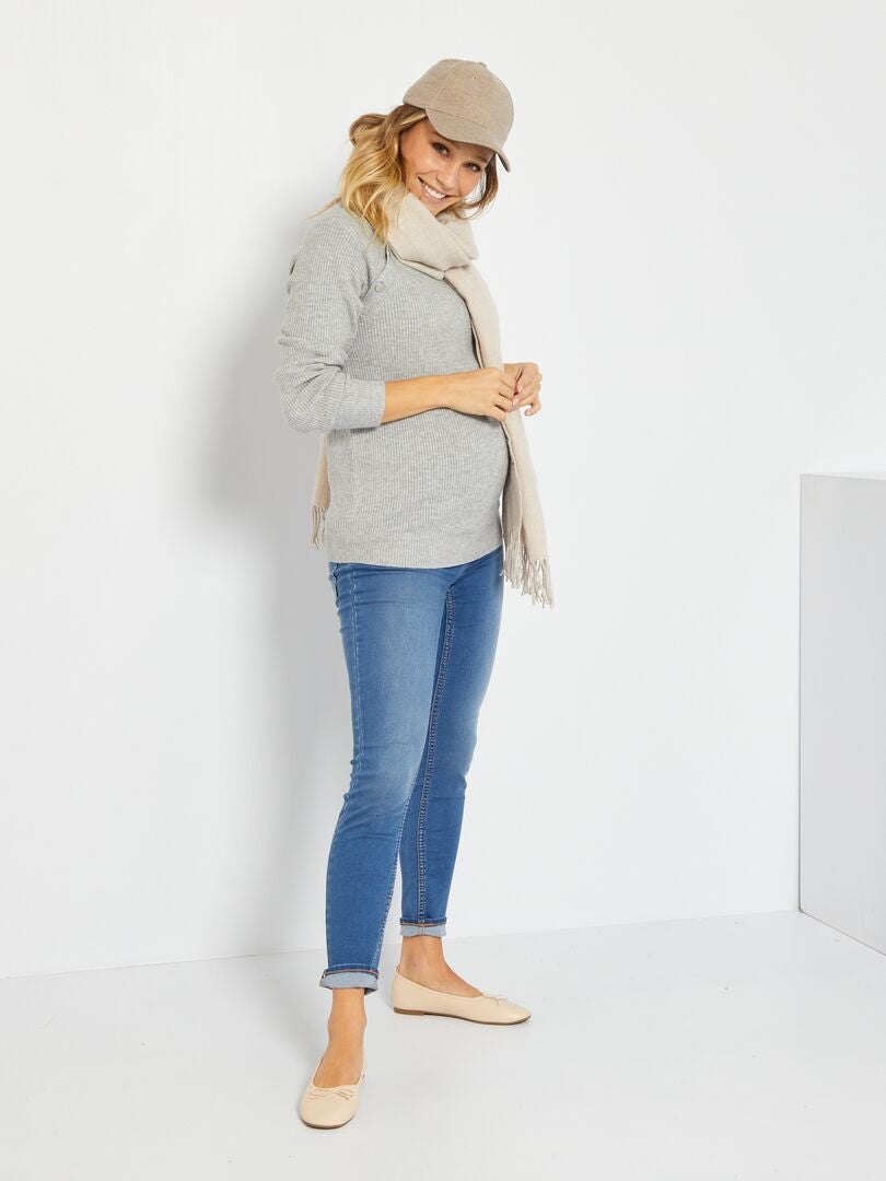 Pantalon en maille stretch Bleu - Kiabi