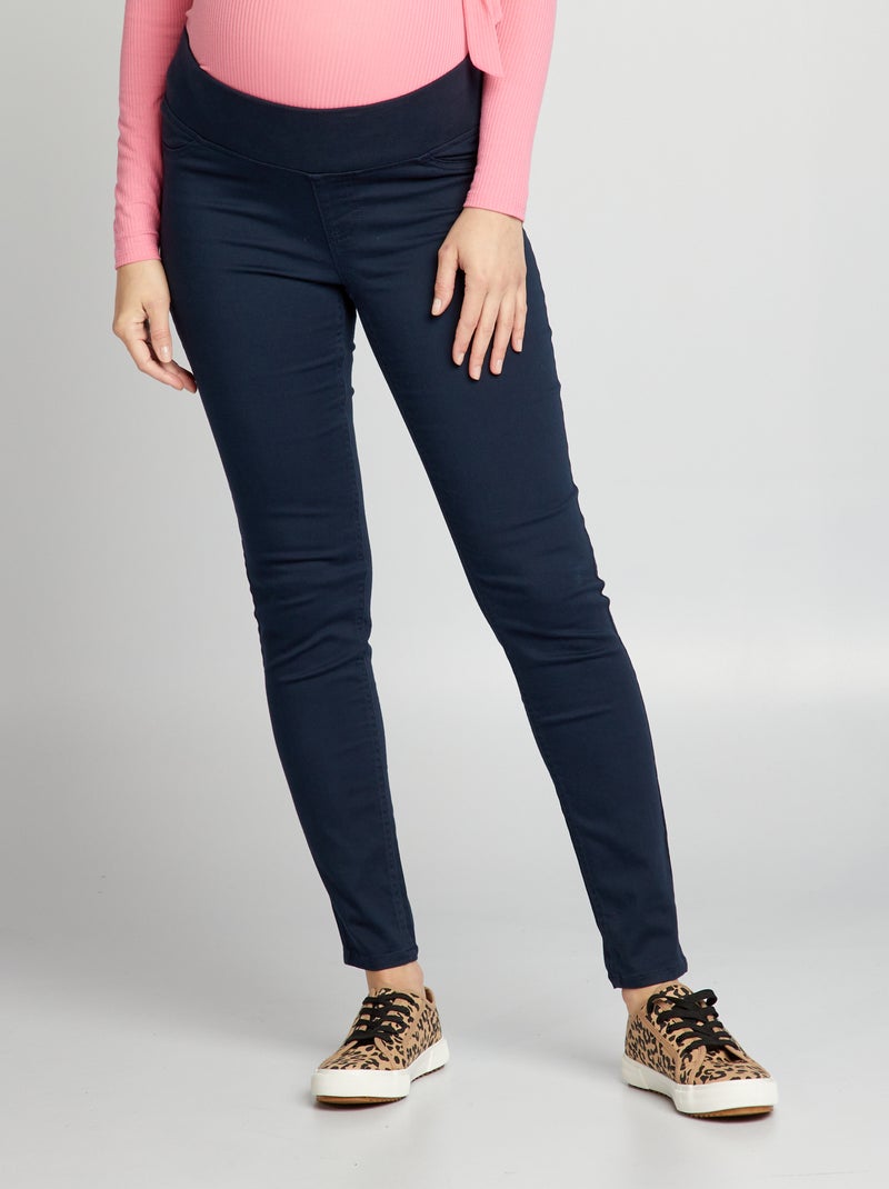 Pantalon en maille stretch type jegging Marine - Kiabi
