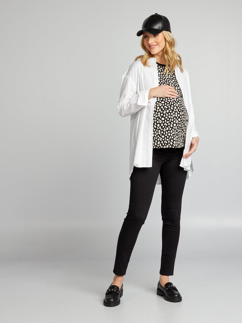 Pantalon en maille stretch type jegging noir - Kiabi