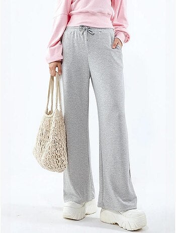 Pantalon en maille taille haute et jambes larges busem