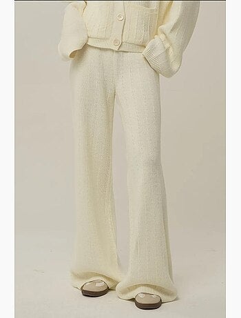 Pantalon en maille texturée jambe large hiccup