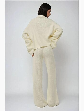 Pantalon en maille texturée jambe large hiccup