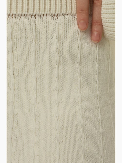 Pantalon en maille texturée jambe large hiccup - Kiabi