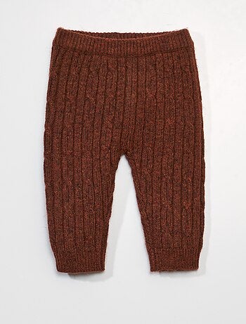 Pantalon en maille tricot épaisse - Kiabi