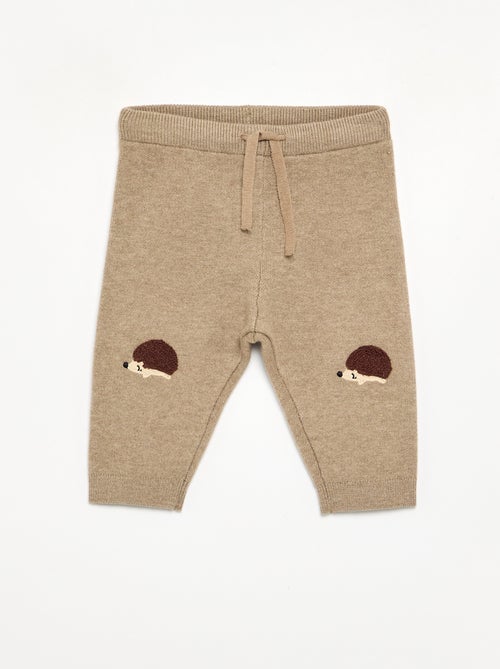 Pantalon en maille uni - Kiabi Pantalon en maille uni - Kiabi