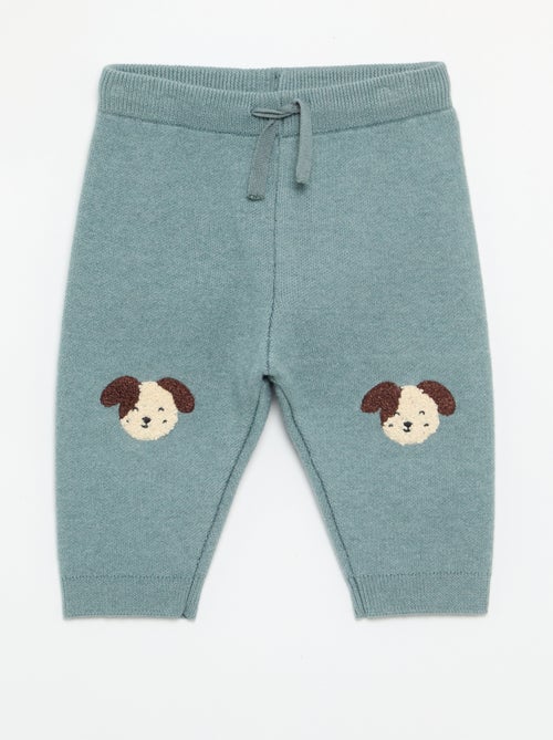Pantalon en maille uni - Kiabi