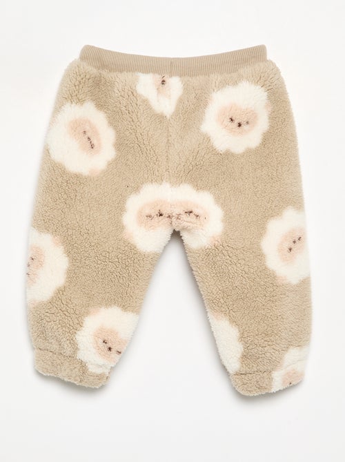 Pantalon en matière effet moutonné - Kiabi