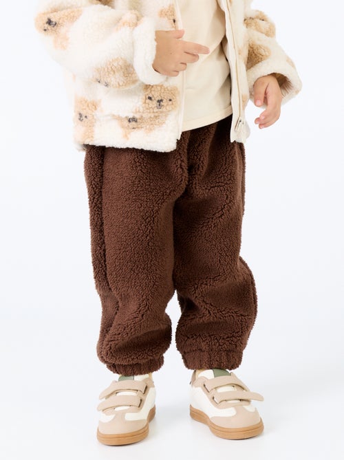Pantalon en matière effet moutonné - Kiabi Pantalon en matière effet moutonné - Kiabi