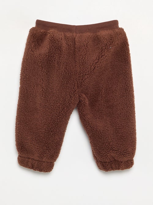 Pantalon en matière effet moutonné - Kiabi Pantalon en matière effet moutonné - Kiabi