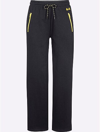 Pantalon large en matière sweat avec ceinture coulissante et poches zippées - Taille courte - Witt