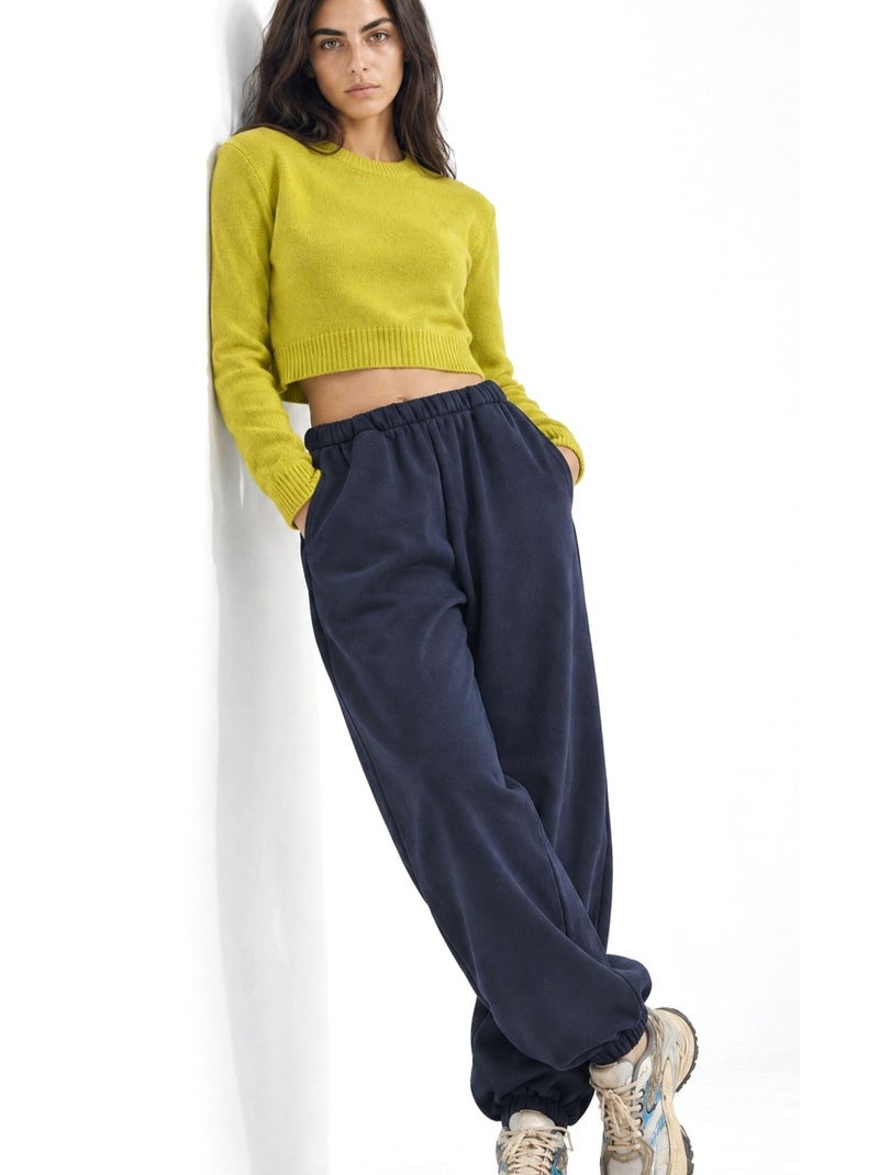 Pantalon en mélange de coton busem Bleu cobalt - Kiabi
