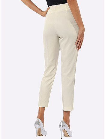 Pantalon en mélange de lyocell nervures décoratives - taille standard - helline