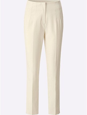 Pantalon en mélange de lyocell nervures décoratives - taille standard - helline