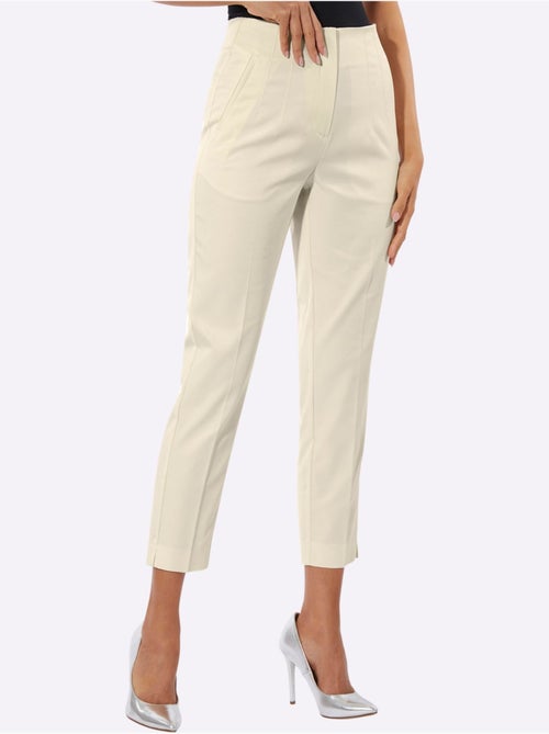 Pantalon En Mélange De Lyocell Nervures Décoratives - Taille Standard - Helline - Kiabi