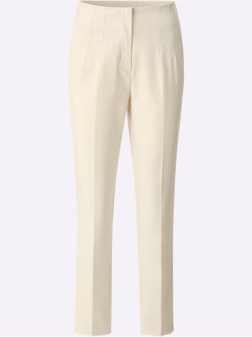 Pantalon En Mélange De Lyocell Nervures Décoratives - Taille Standard - Helline - Kiabi