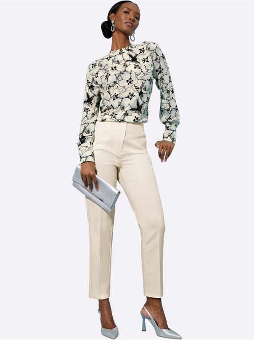 Pantalon En Mélange De Lyocell Nervures Décoratives - Taille Standard - Helline - Kiabi