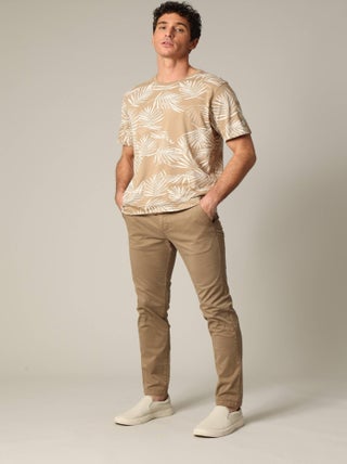 Pantalon en micro twill avec braguette à fermeture à glissière 'Deeluxe'