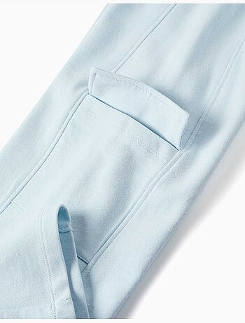 Pantalon en molleton à jambe large avec poches cargo