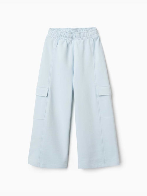Pantalon en molleton à jambe large avec poches cargo - Kiabi