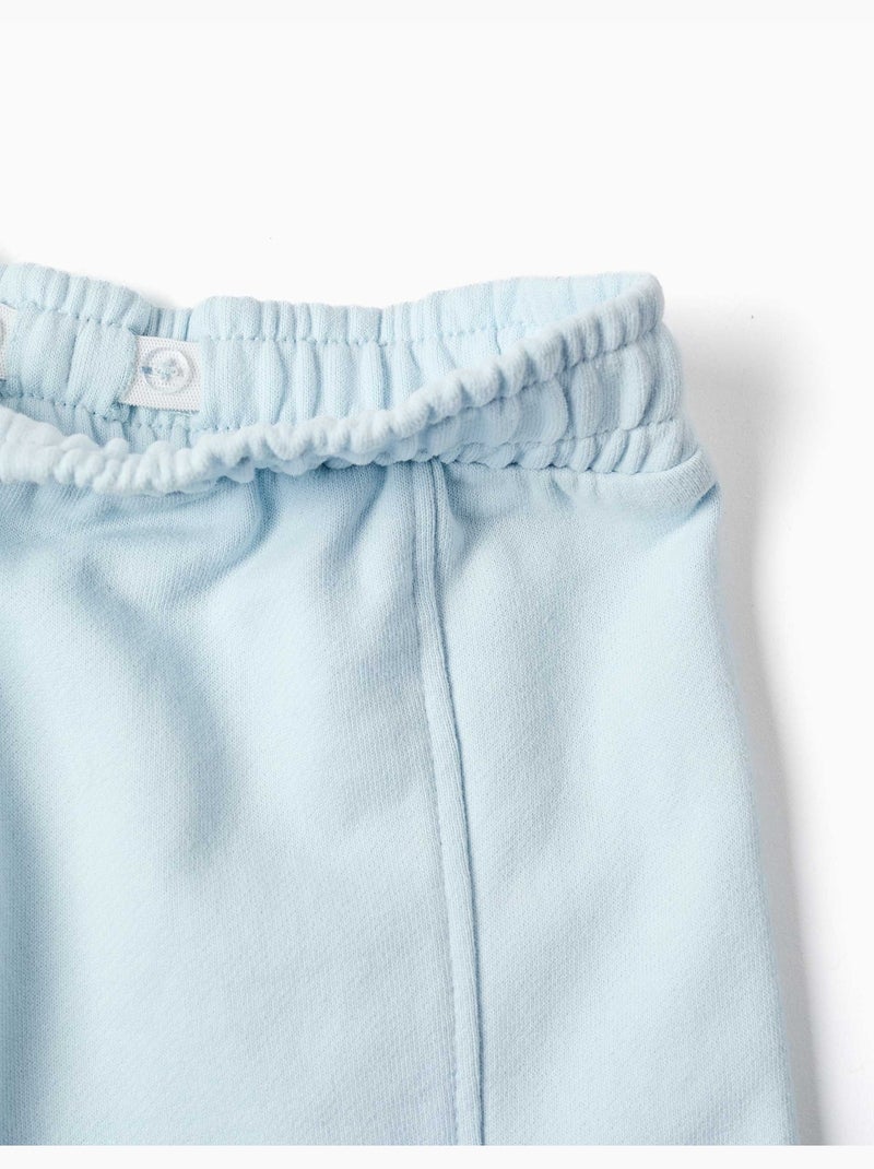 Pantalon en molleton à jambe large avec poches cargo Bleu clair - Kiabi