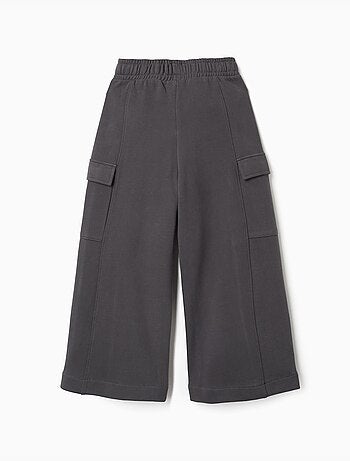 Pantalon en molleton à jambe large avec poches cargo
