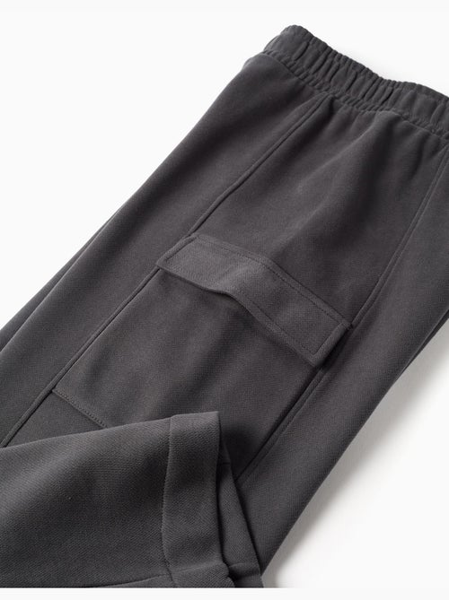Pantalon en molleton à jambe large avec poches cargo - Kiabi Pantalon en molleton à jambe large avec poches cargo - Kiabi