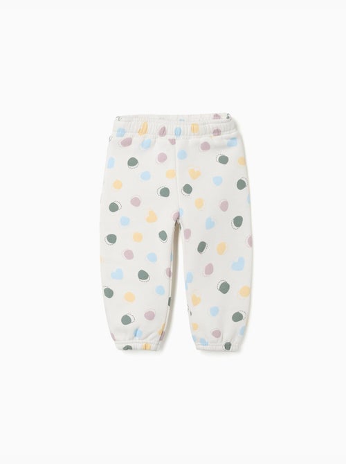 Pantalon en molleton avec doublure en coton peigné et motif à pois - Kiabi Pantalon en molleton avec doublure en coton peigné et motif à pois - Kiabi