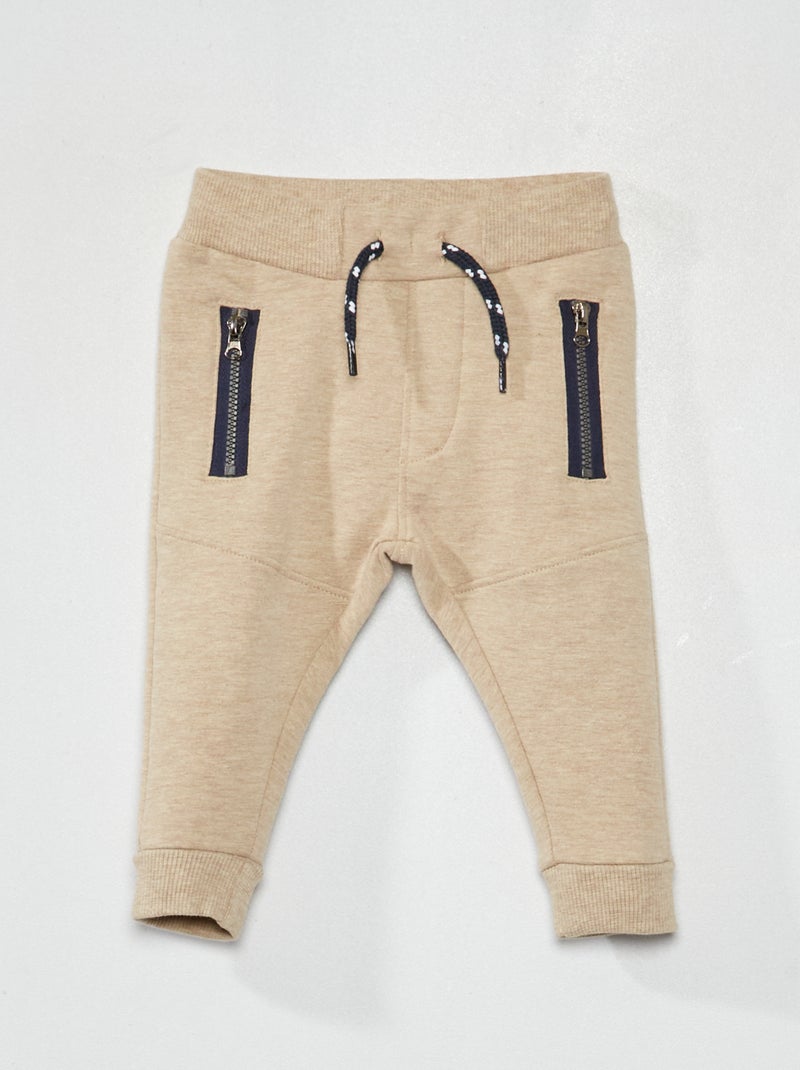 Pantalon en molleton Beige - Kiabi