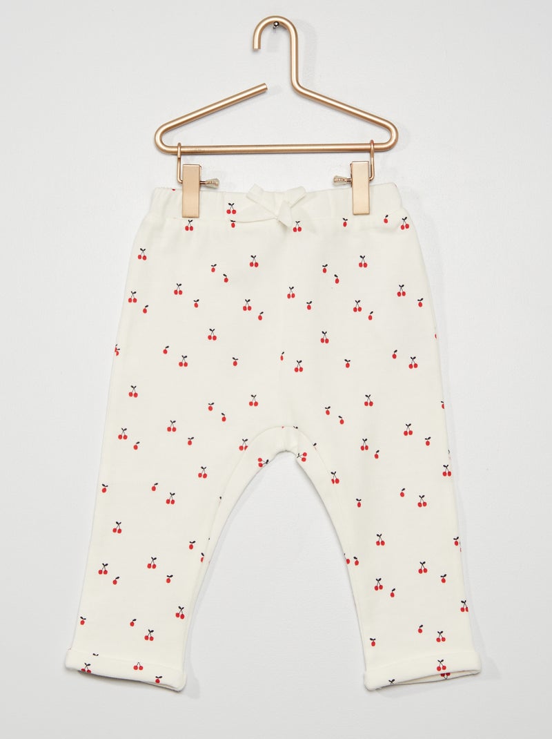 Pantalon en molleton blanc - Kiabi
