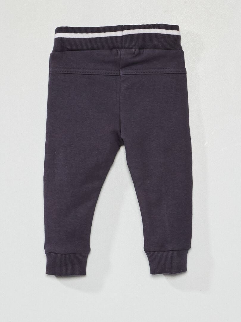 Pantalon en molleton bleu marine - Kiabi