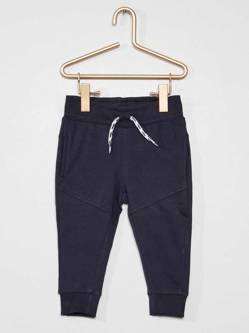 Pantalon en molleton bleu marine - Kiabi
