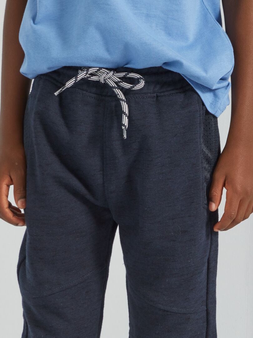 Pantalon en molleton bleu marine - Kiabi
