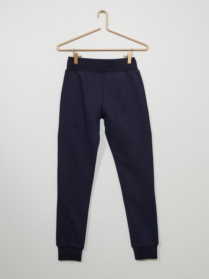 Pantalon en molleton bleu marine - Kiabi