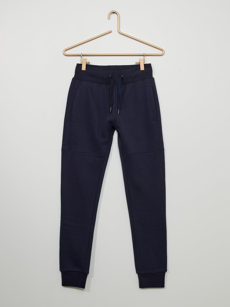 Pantalon en molleton bleu marine - Kiabi