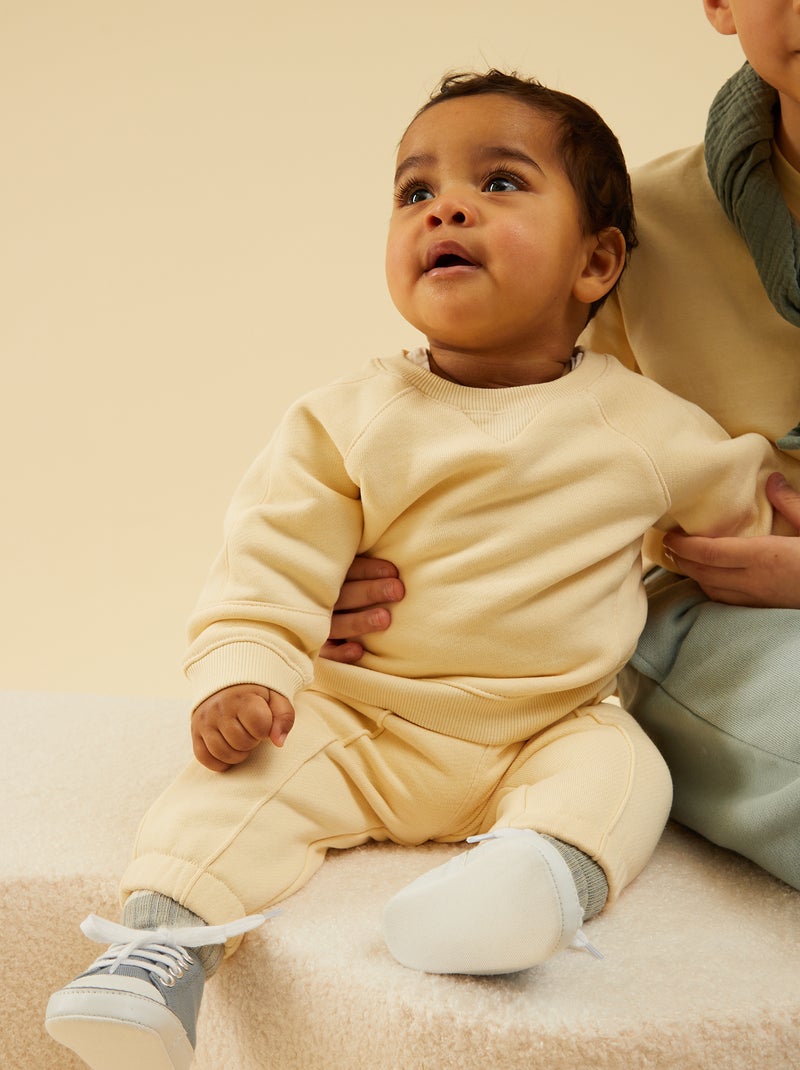 Pantalon en molleton Ecru vanille - Kiabi