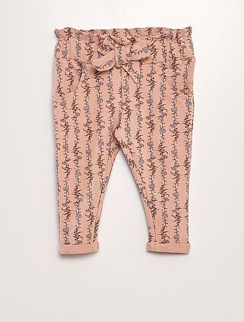 Pantalon en molleton fleuri