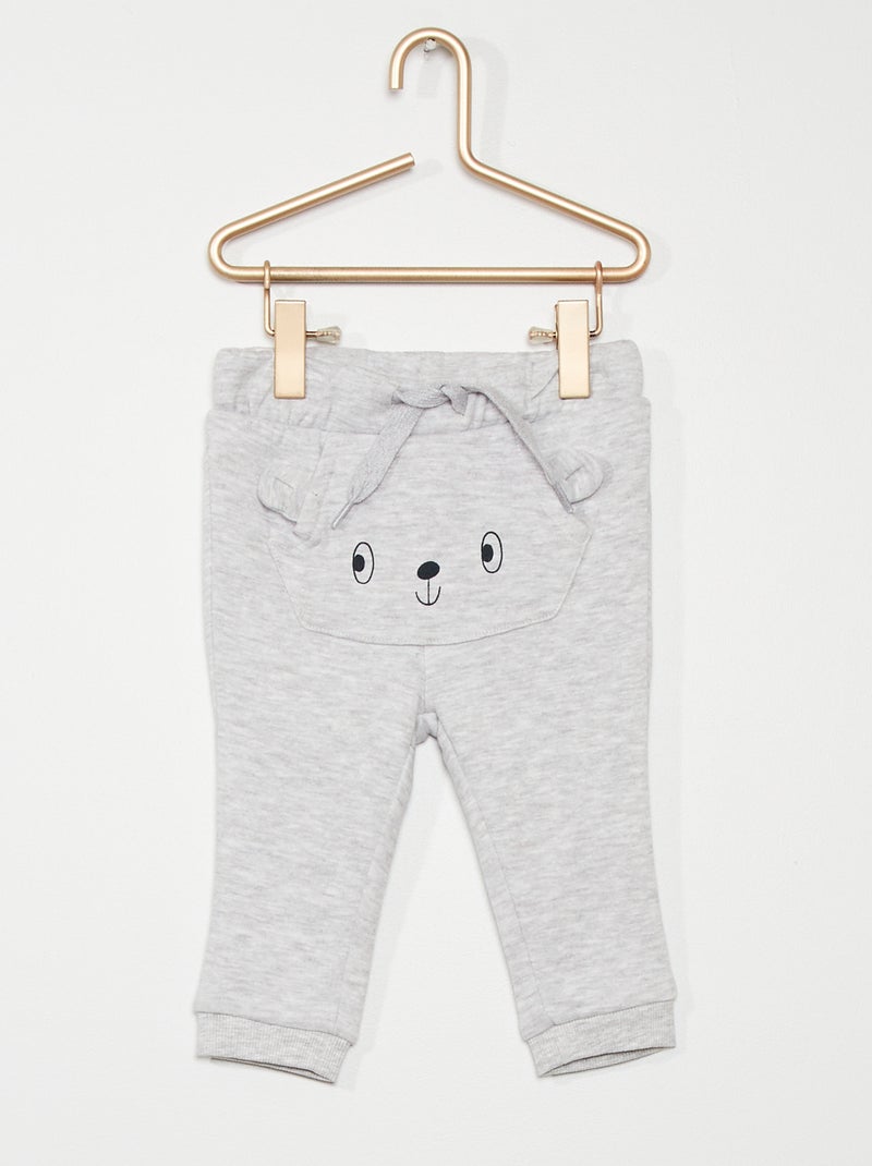 Pantalon en molleton GRIS - Kiabi