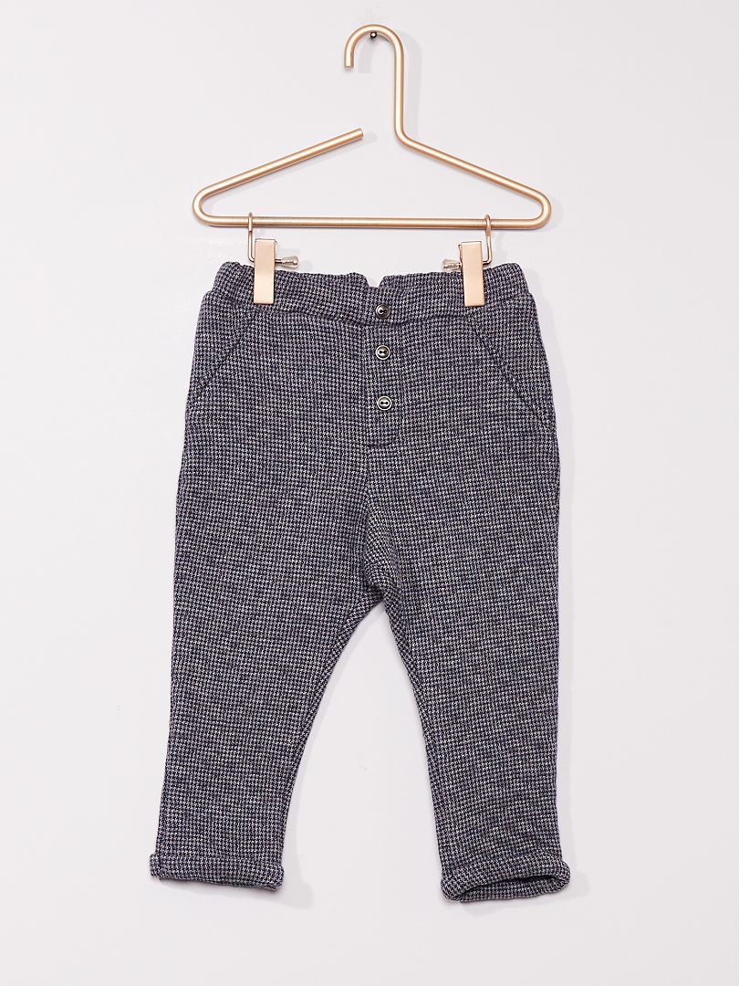 Pantalon en molleton gris/bleu - Kiabi
